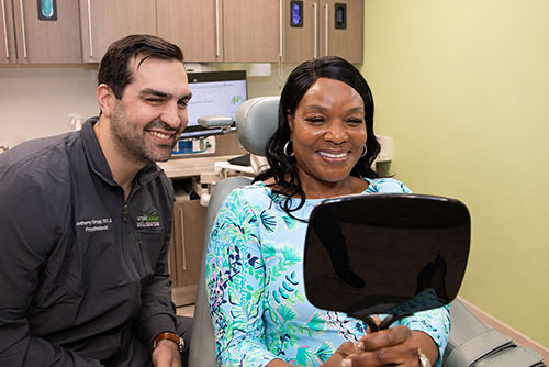 Smiling patient